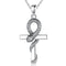 Snake Ankh Pendant 20" | 50cm (chain) Silver 925 Sterling Silver Snakes Store™