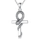 Snake Ankh Pendant 20" | 50cm (chain) Silver 925 Sterling Silver Snakes Store™