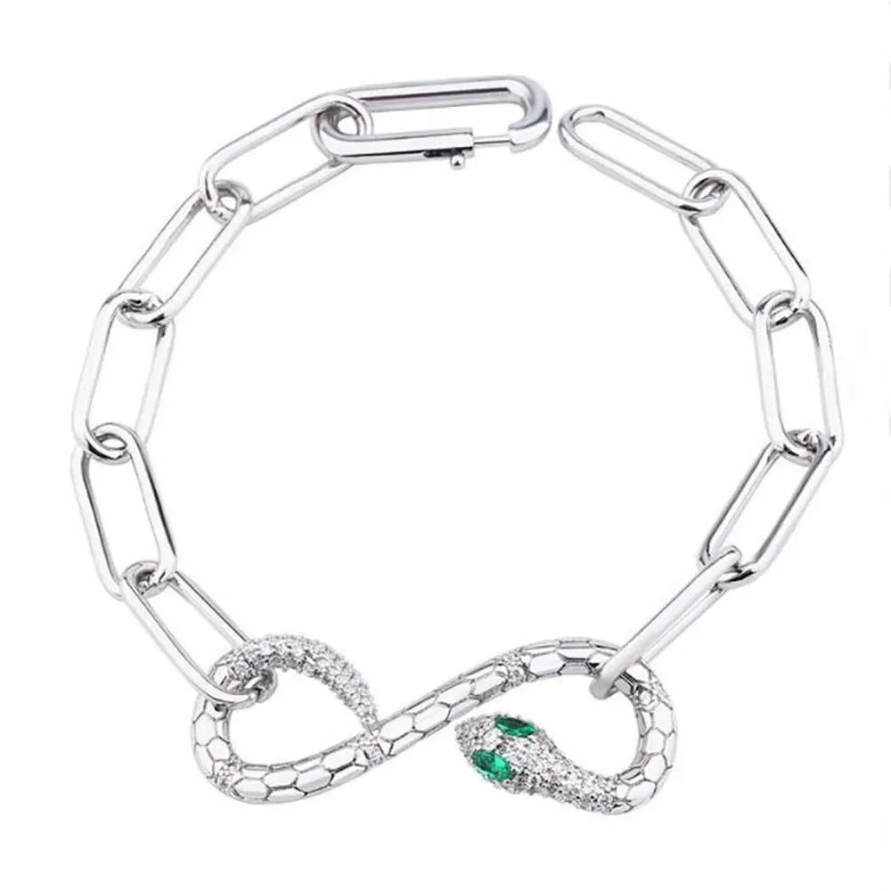 Snake Chain Slider Bracelet Silver China Snakes Store™