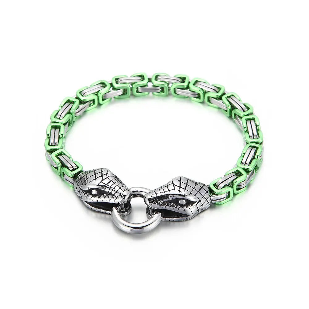 Snake Design Bracelet Green 21cm Snakes Store™