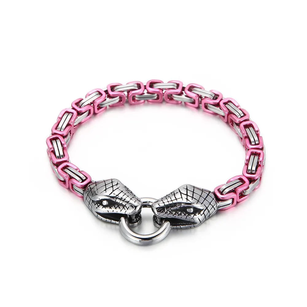 Snake Design Bracelet Pink 21cm Snakes Store™
