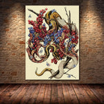 Snake Flower Painting - Vignette | Snakes Store