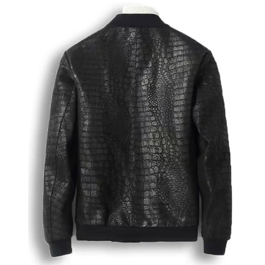 Snake Leather Jacket Mens Black Snakes Store™