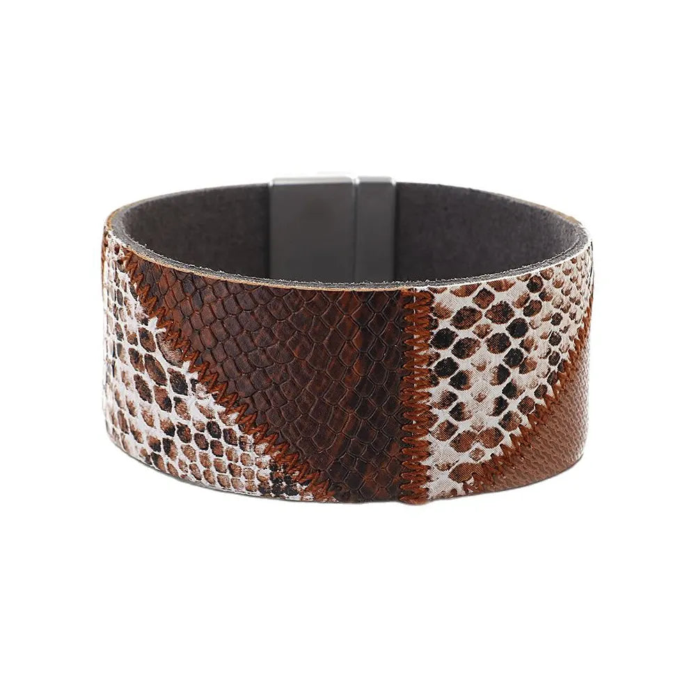 Snake Pattern Bracelet Brown Snakes Store™