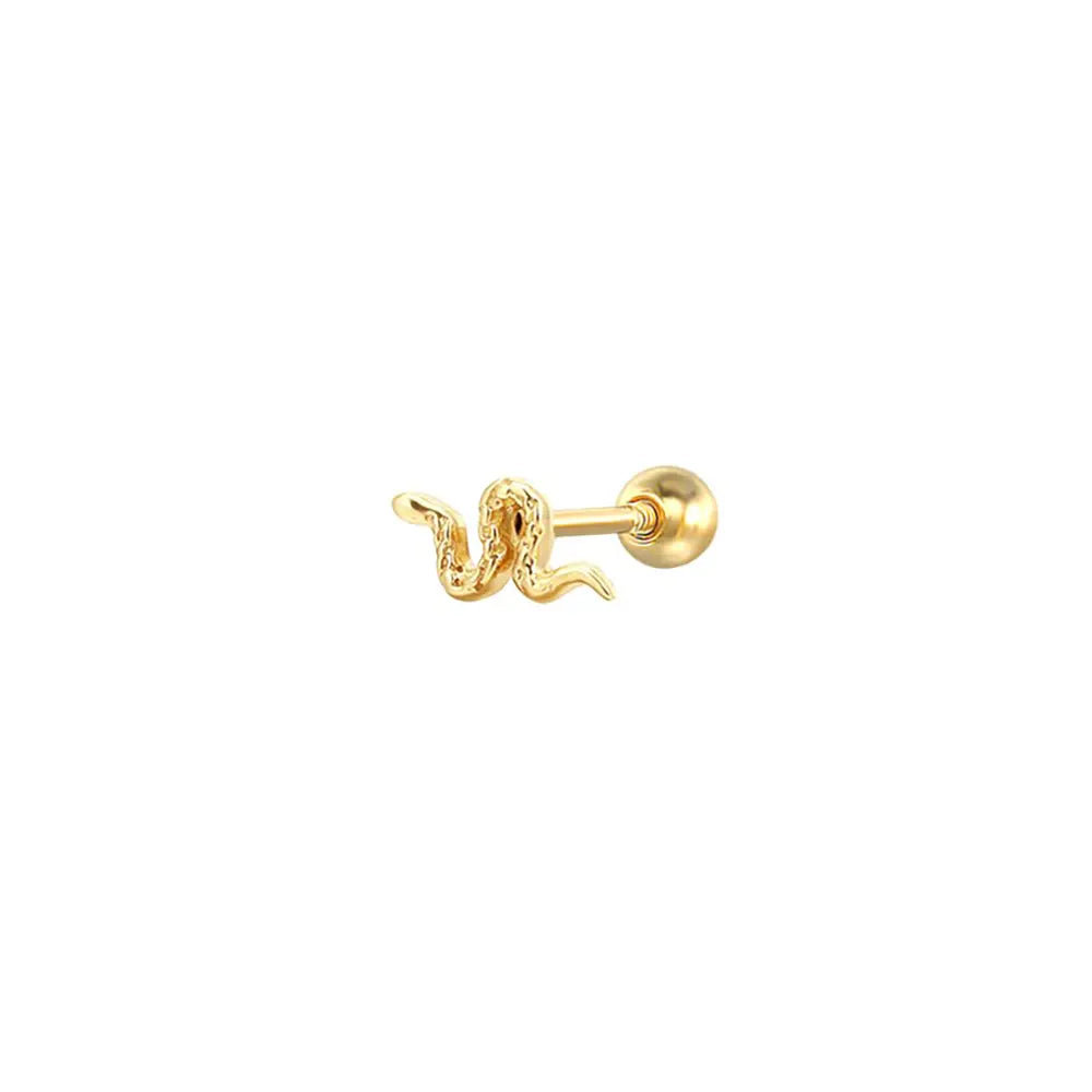 Snake Post Earrings Gold 1 Piece Snakes Store™