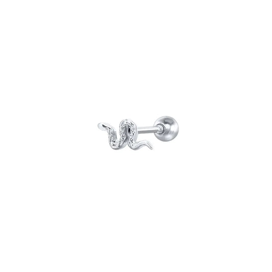 Snake Post Earrings Silver 1 Piece Snakes Store™