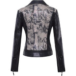 Snake Print Faux Leather Jacket - Vignette | Snakes Store