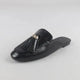 Snake Print Flat Mules Black Snakes Store