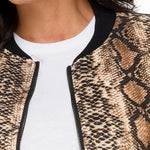 Snake Print Leather Jacket - Vignette | Snakes Store