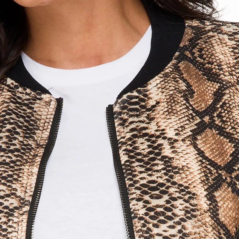 Snake Print Leather Jacket Snakes Store™