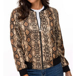 Snake Print Leather Jacket - Vignette | Snakes Store