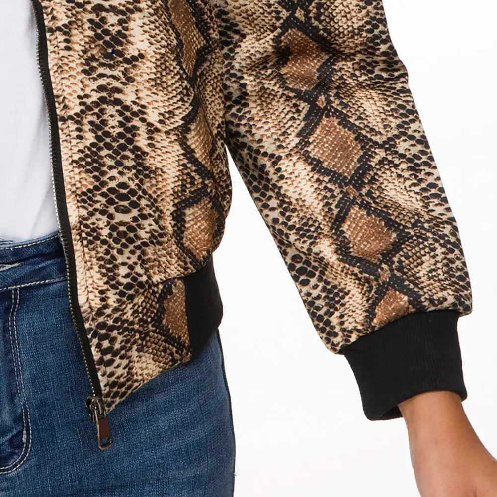 Snake Print Leather Jacket Snakes Store™