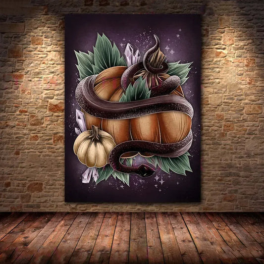 Snake Pumpkin Painting Purple Snakes Store™