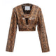 Snake Skin Leather Jacket Brown Snakes Store™