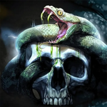 Snake Skull Painting - Vignette | Snakes Store