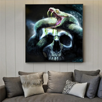 Snake Skull Painting - Vignette | Snakes Store