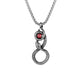 Snake Stone Pendant Silver 316L Stainless Steel Snakes Store™