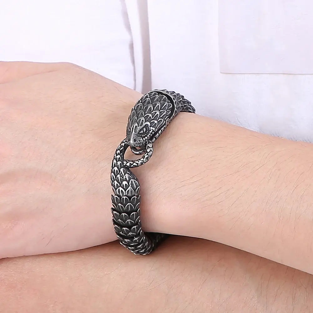 Snake Tail Bracelet 316L Stainless Steel 9" | 22.5cm Snakes Store™