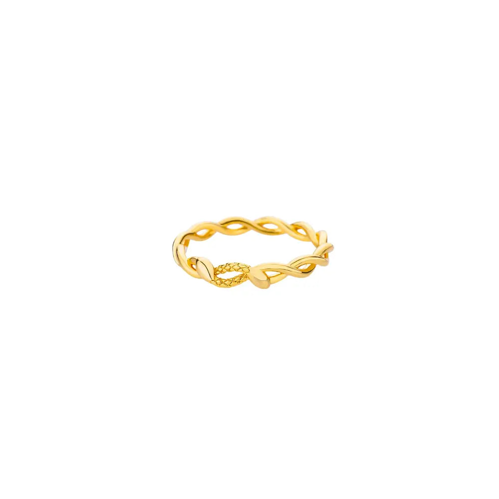 Snake Twist Ring Gold 7 316L Stainless Steel Snakes Store™