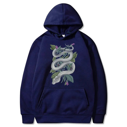Snake and Flower Hoodie Blue Snakes Store™