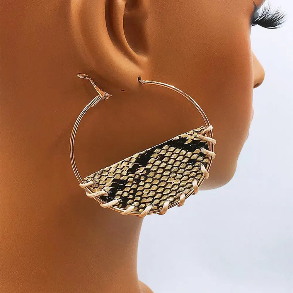 Snakeskin Hoop Earrings Snakes Store™