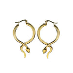 Solid Gold Snake Earrings - Vignette | Snakes Store