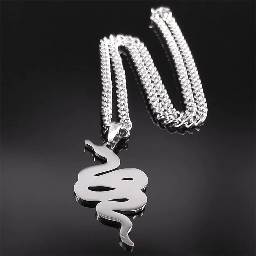 Stainless Steel Snake Necklace Snakes Store™