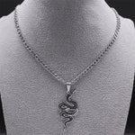 Stainless Steel Snake Necklace - Vignette | Snakes Store