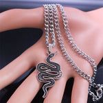 Stainless Steel Snake Necklace - Vignette | Snakes Store