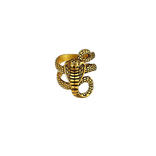 Stainless Steel Snake Ring Gold Snakes Store™