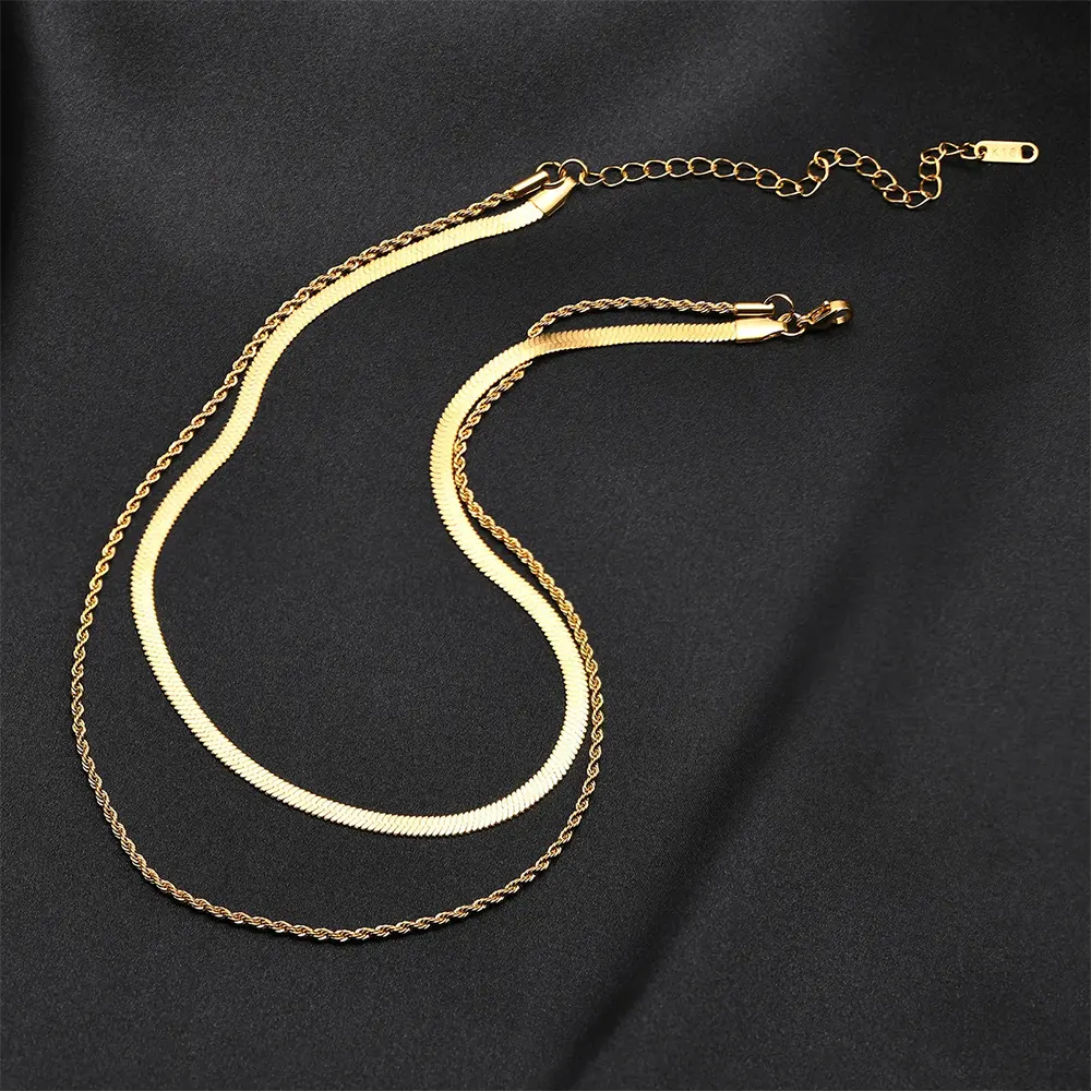 Double Snake Chain Necklace Snakes Store™