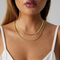 Double Snake Chain Necklace Gold 14" 16" - 20" | 36 40 - 50cm 316L Stainless Steel Snakes Store™