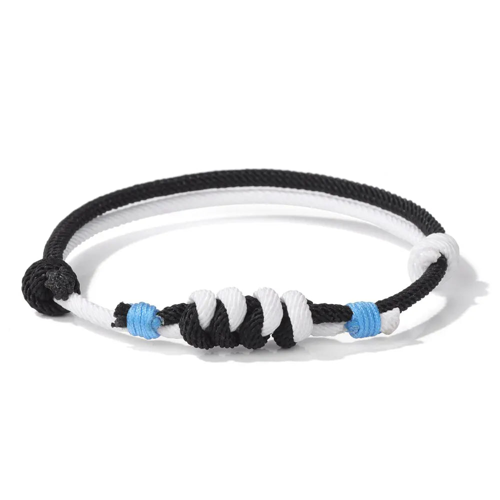 Tibetan Snake Knot Bracelet White Black Adjustable Snakes Store™