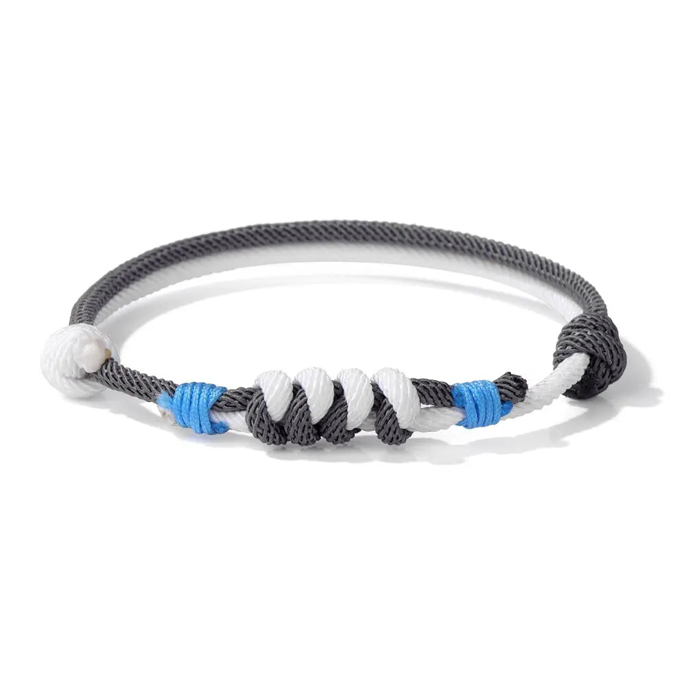 Tibetan Snake Knot Bracelet White Grey Adjustable Snakes Store™