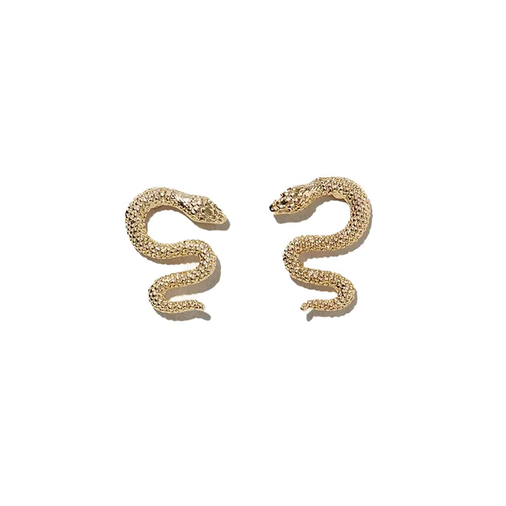 Tiny Snake Stud Earrings Gold Snakes Store™