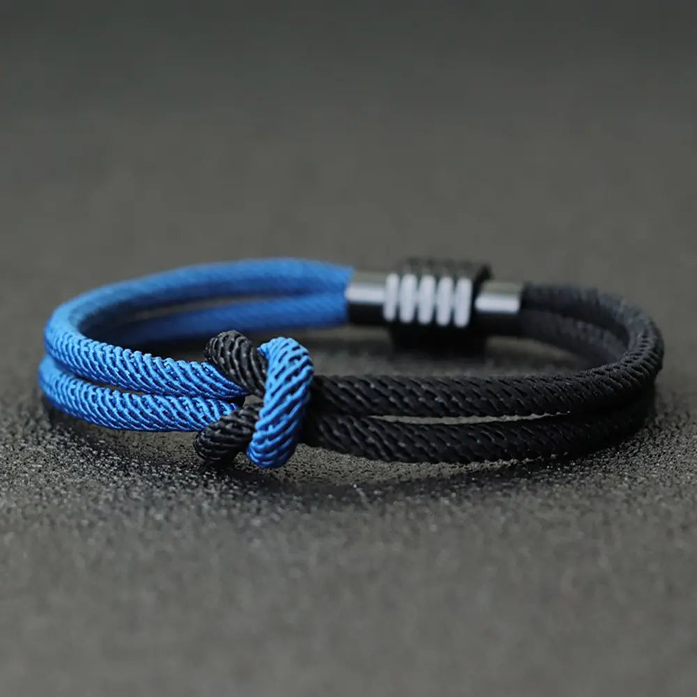 Two Color Snake Knot Bracelet Blue Black Snakes Store™