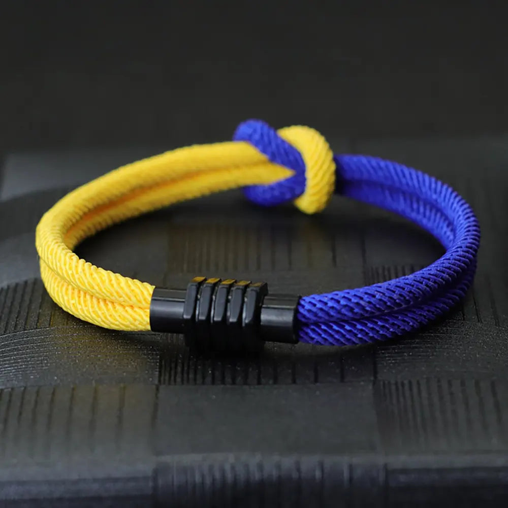 Two Color Snake Knot Bracelet Blue Yellow Snakes Store™