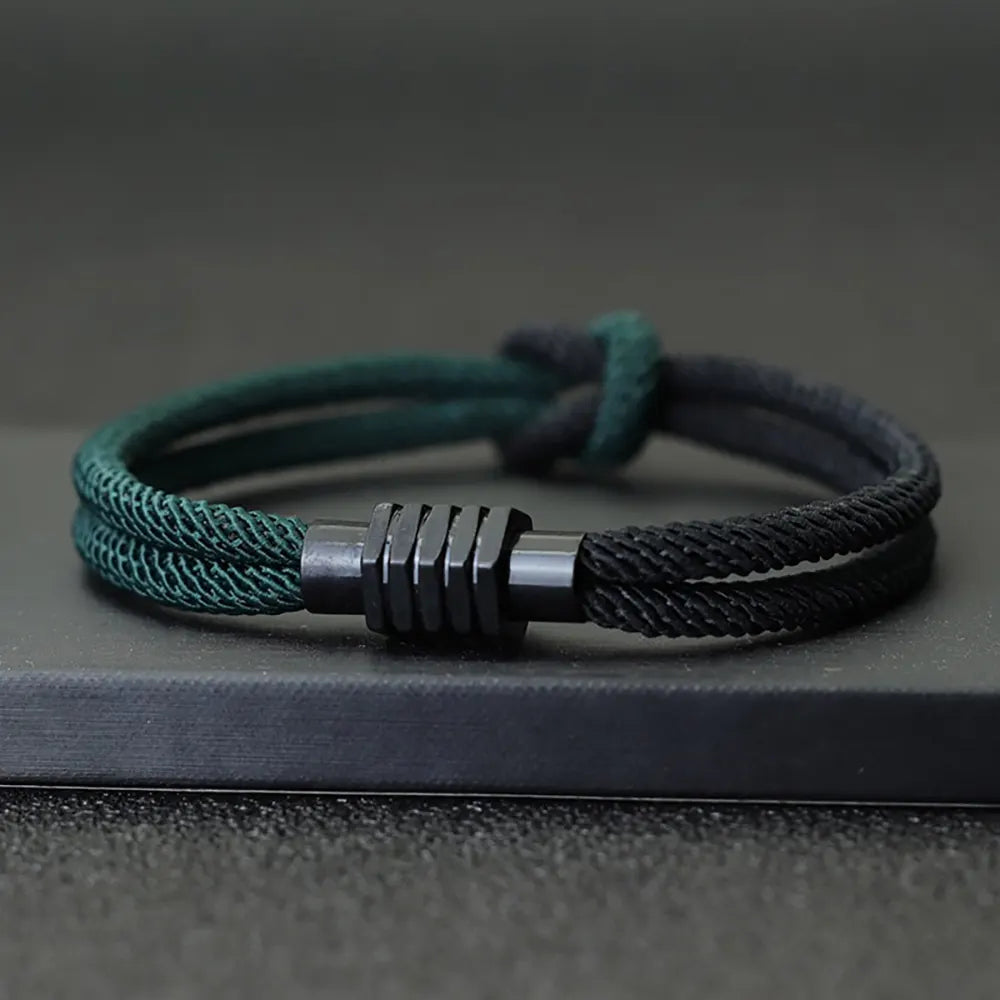 Two Color Snake Knot Bracelet Green Black Snakes Store™