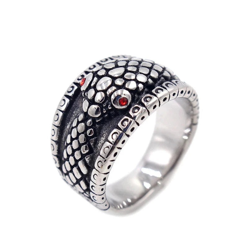 Unique Snake Ring Silver 316L Stainless Steel Snakes Store™