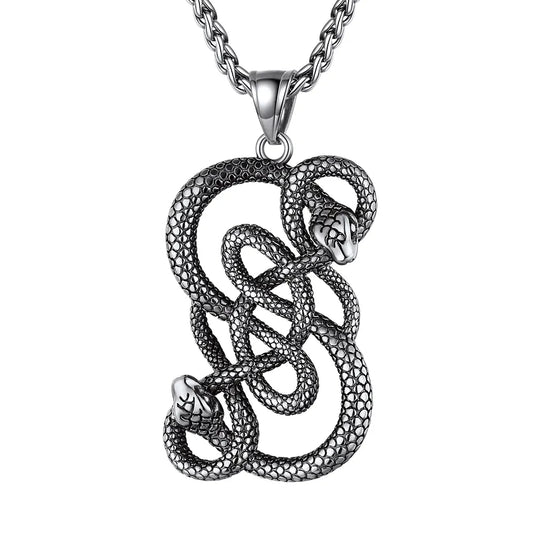 Viking Snake Necklace Silver Snakes Store™
