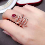 Antique Ruby Snake Ring - Vignette | Snakes Store