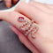 Antique Ruby Snake Ring Rose Gold 925 Sterling Silver One fits for most Snakes Store