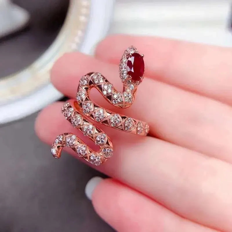 Antique Ruby Snake Ring Snakes Store