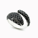 Black Diamond Snake Ring - Vignette | Snakes Store