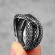 Realistic Snake Ring Black 316L Stainless Steel Snakes Store