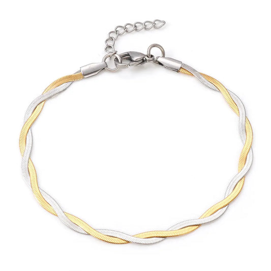 White Gold Snake Chain Bracelet White Gold Snakes Store™