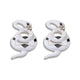 White Snake Earrings White Fits for all Alloy Snakes Store™