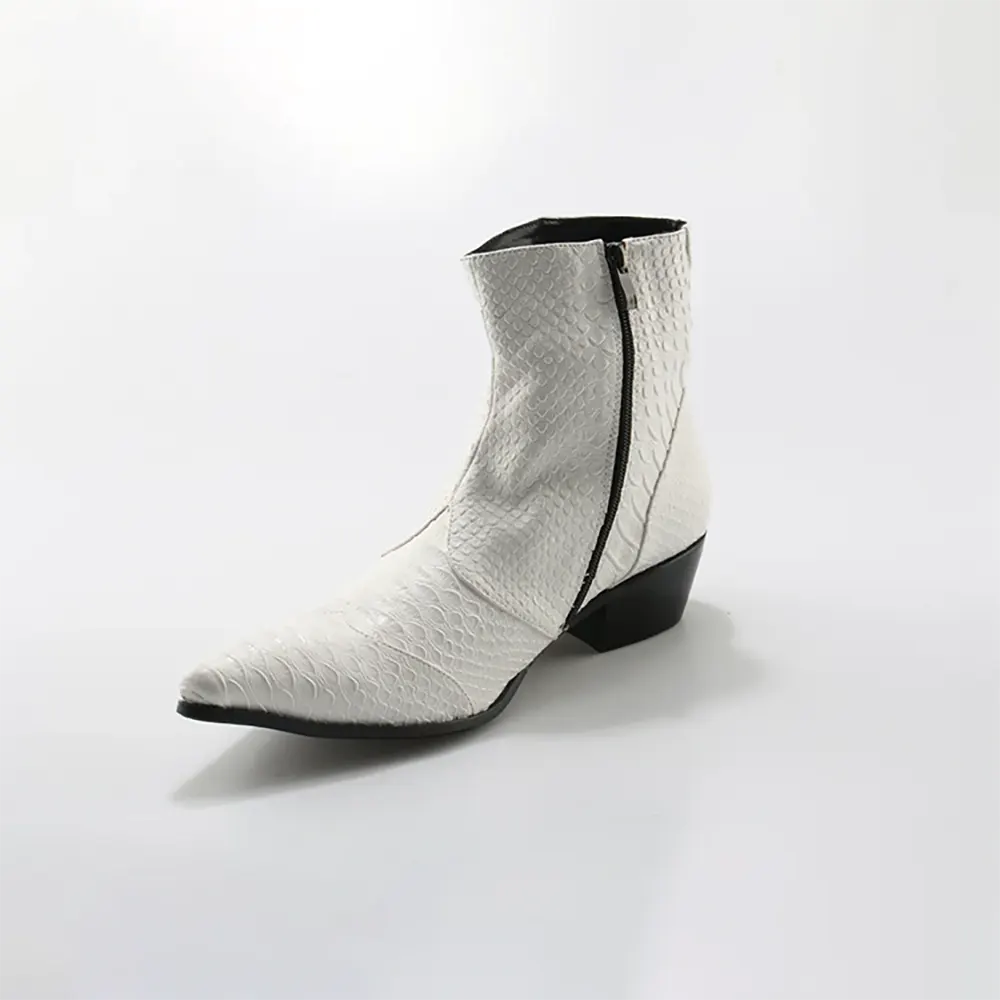 White Snakeskin Boots