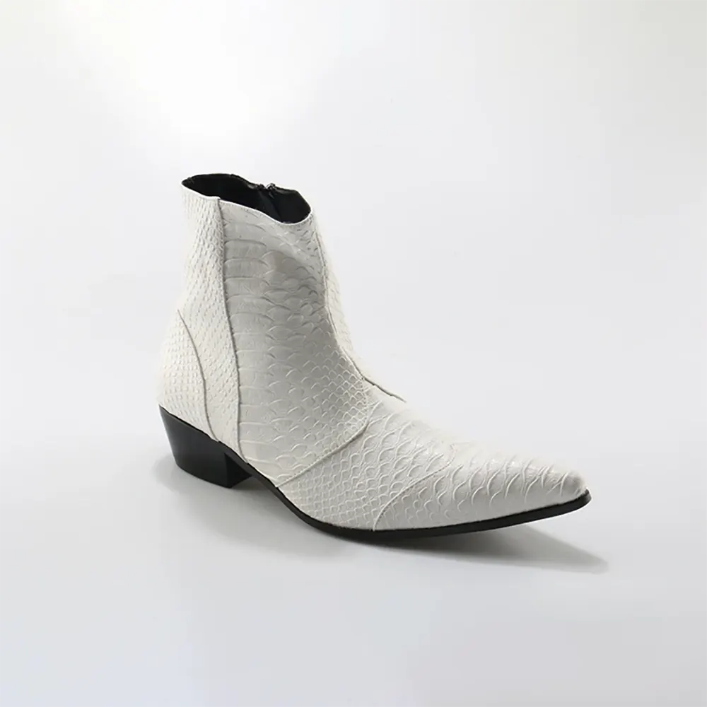 White Snakeskin Boots Snakes Store