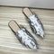 White Snakeskin Flat Mules White Snakes Store